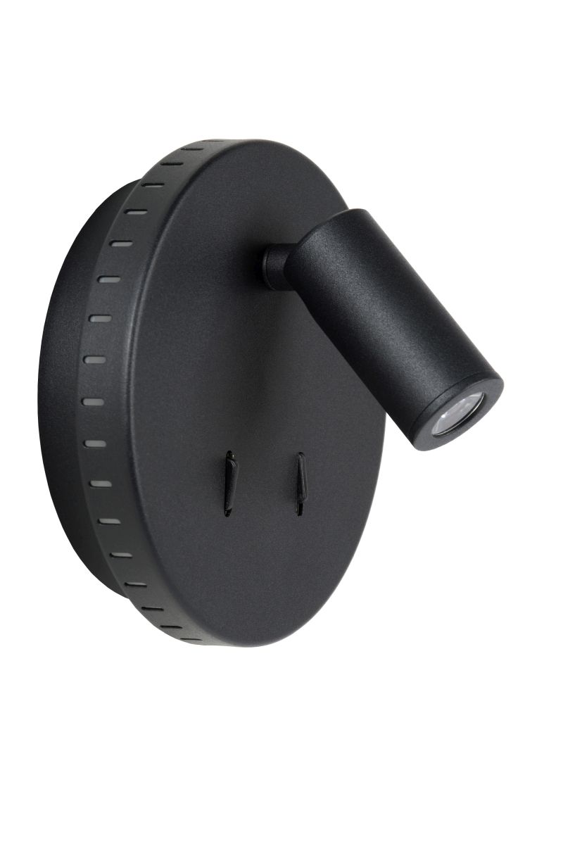 Lucide BENTJER - Nástenné svietidlo - Ø 14 cm - LED - 1x11W 3000K - Čierna